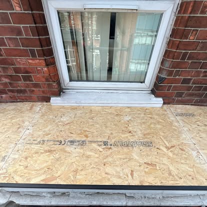 OSB decking laid on Victorian terrace bay window roof