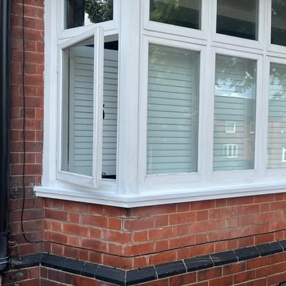 New UPVC bay window exterior side angle