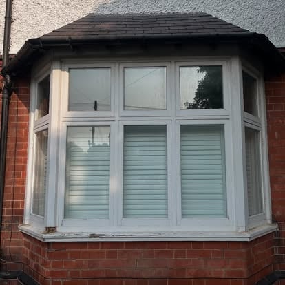 New UPVC bay window installed front exterior view